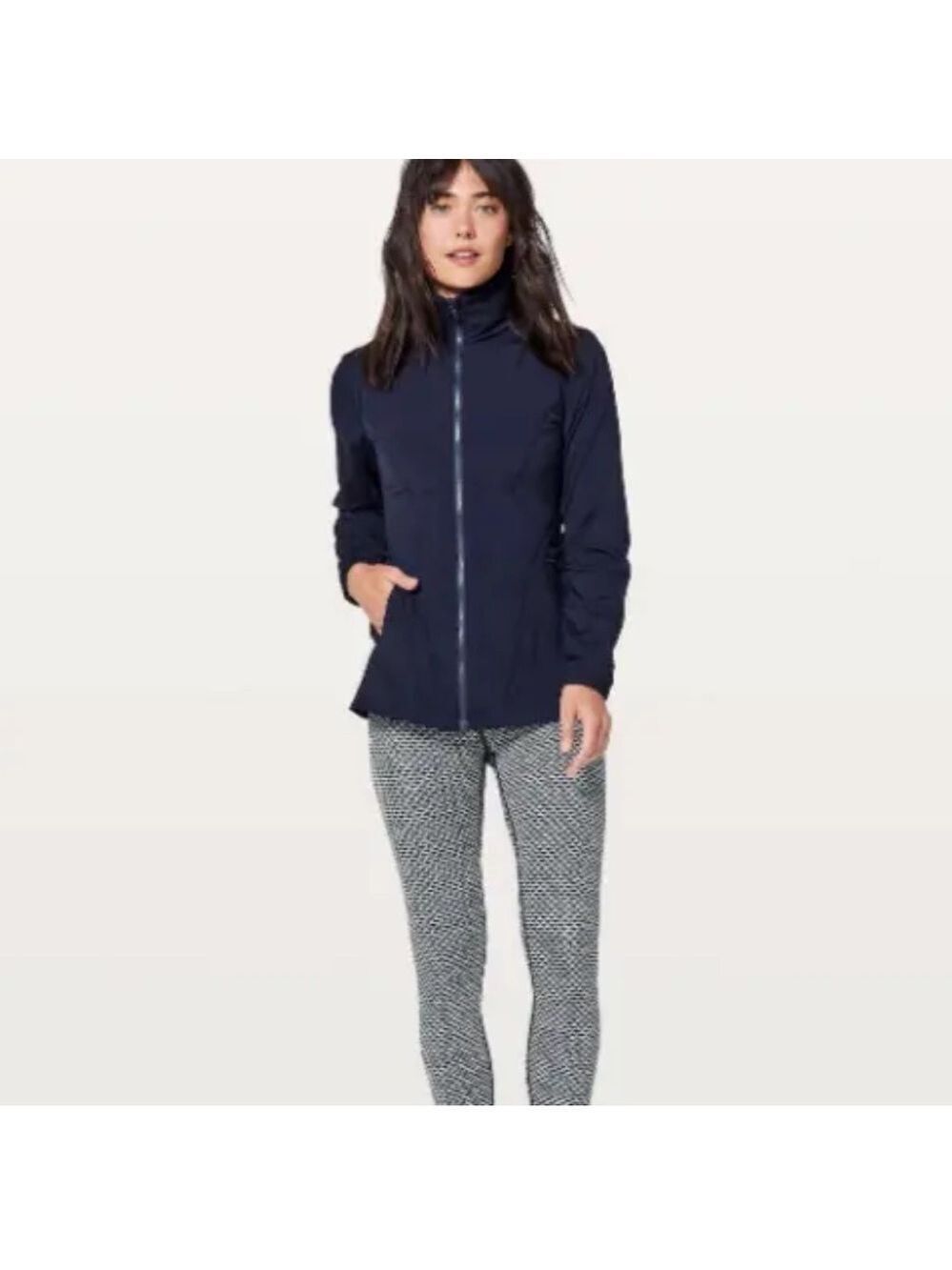 Lululemon Such A Cinch Jacket Midnight Navy Hooded Full Zip Sz 4